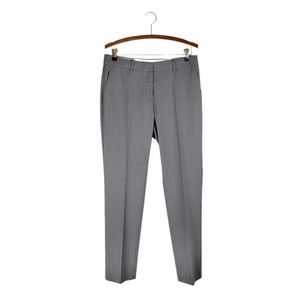 Theory womens 8 Superslim Edition gray stretch wool minimalist pants slacks